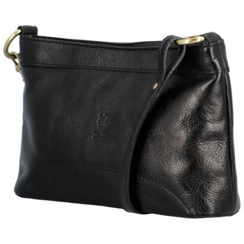 Dámská kožená crossbody kabelka černá - Delami Orienty