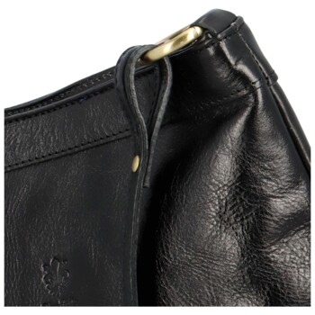 Dámská kožená crossbody kabelka černá - Delami Orienty