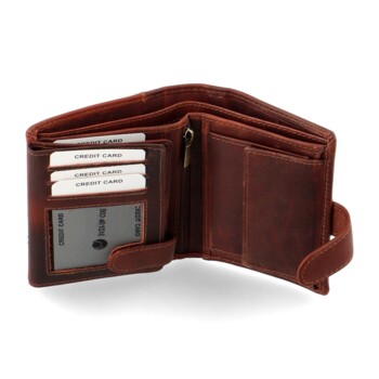 Pánská kožená peněženka koňaková - Diviley Servall