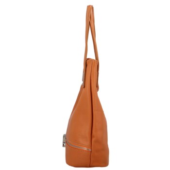 Dámská kožená kabelka přes rameno oranžová - Delami Nellis