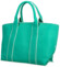 Dámská kabelka do ruky mentolově zelená - Potri Periss