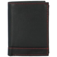 Pánská kožená peněženka černo/červená - Bellugio Eddie