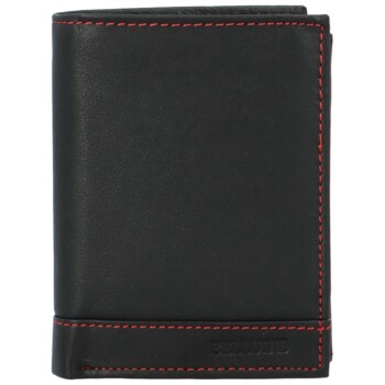 Pánská kožená peněženka černo/červená - Bellugio Eddie