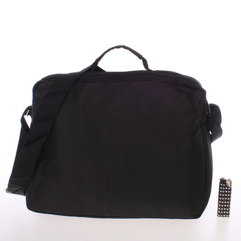 Středně velká taška na doklady a notebook černá - Bellugio Meskar