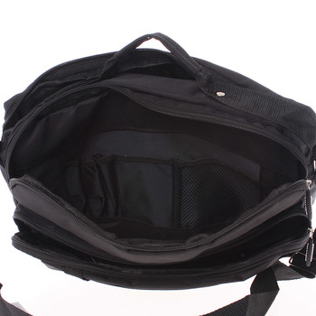 Středně velká taška na doklady a notebook černá - Bellugio Meskar