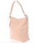 Módní dámská kožená kabelka světle růžová - ItalY Margareta