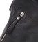 Módní dámská kožená kabelka černá - ItalY Margareta