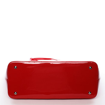 Moderní lakovaná kabelka přes rameno červená - David Jones Nayeli