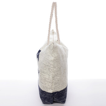 Originální plážová modro béžová taška - Delami Flamingo