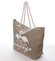 Originální plážová khaki taška - Delami Flamingo