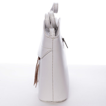Bílá kožená crossbody kabelka - ItalY Marla
