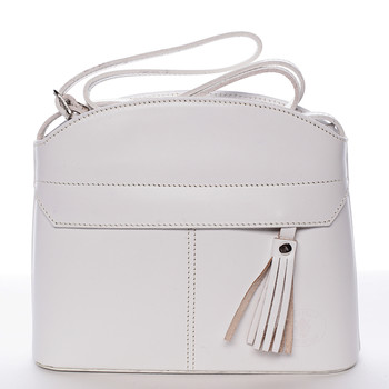 Bílá kožená crossbody kabelka - ItalY Marla