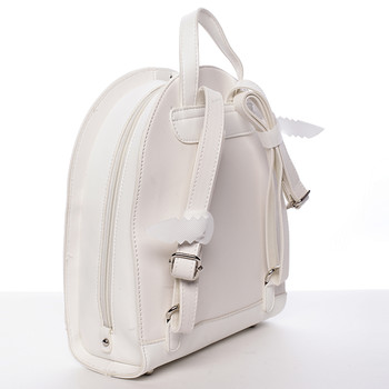 Jedinečný dámský bílý městský batůžek - David Jones Colette