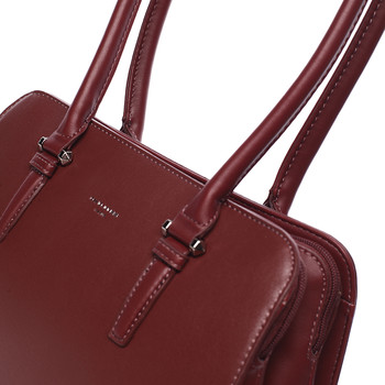 Elegantní dámská tmavě červená kabelka přes rameno - David Jones Jade