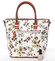 Dámská kabelka s květinovým vzorem bílá - David Jones Ember