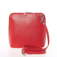 Dámská kožená crossbody kabelka červená - ItalY Hannah
