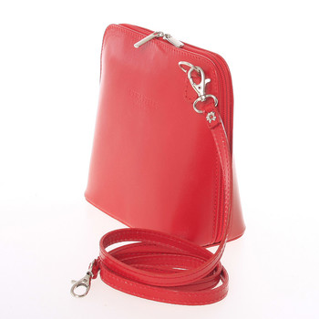 Dámská kožená crossbody kabelka červená - ItalY Hannah