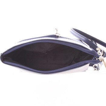 Dámská kožená crossbody kabelka tmavě modrá - ItalY Garnet