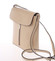 Dámská kožená crossbody kabelka světlá taupe - ItalY Marketa