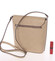 Dámská kožená crossbody kabelka světlá taupe - ItalY Marketa