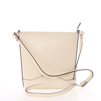Béžová kožená crossbody kabelka ItalY Bryana