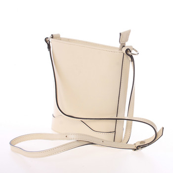 Béžová kožená crossbody kabelka ItalY Bryana