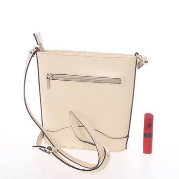Béžová kožená crossbody kabelka ItalY Bryana