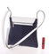Dámská kožená crossbody kabelka modro bílá - ItalY Saffie
