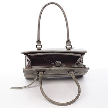 Jemná dámská elegantní kabelka do ruky olivově zelená - David Jones Lethia 2