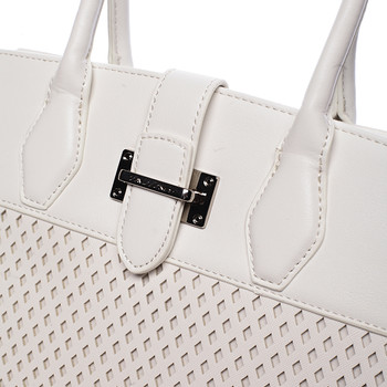 Luxusní a elegantní bílá perforovaná kabelka - David Jones Narella