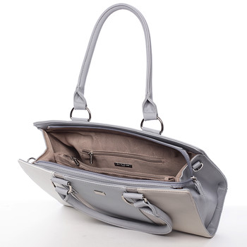 Luxusní dámská kabelka přes rameno šedá - David Jones Akebah