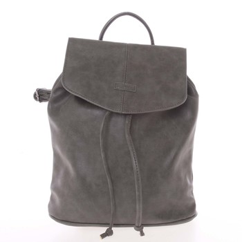 Kvalitní elegantní dámský šedý batůžek - Piace Molto Floriant