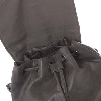 Kvalitní elegantní dámský šedý batůžek - Piace Molto Floriant