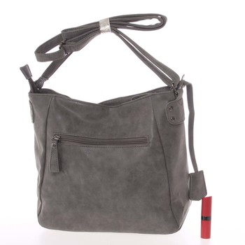 Dámská kvalitní šedá crossbody taška - Piace Molto Loreta