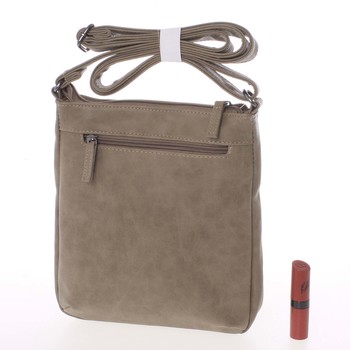 Dámská elegantní crossbody kabelka taupe - Piace Molto Narah