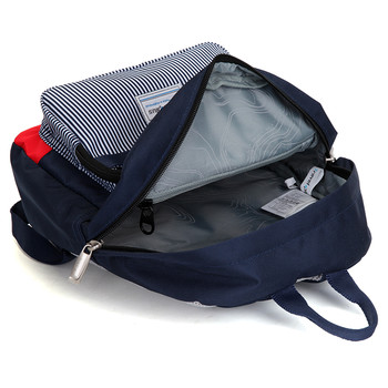 Střední dámský modrý proužkovaný batoh na výlety - Travel plus 0643