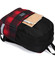 Moderní černo červený školní a cestovní batoh - Travel plus 0129