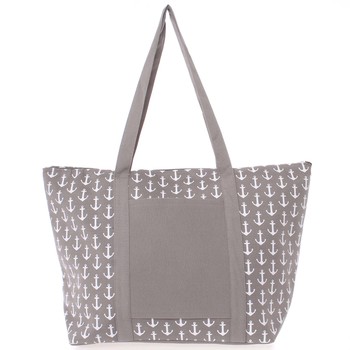 Luxusní šedá plážová taška - Delami Spirance