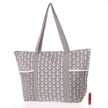 Luxusní šedá plážová taška - Delami Spirance