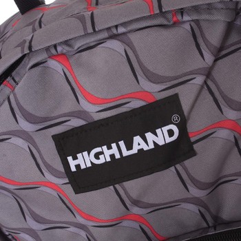 Velký šedě barevný originální a stylový batoh - Highland 8275
