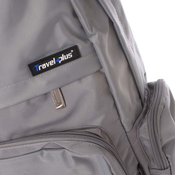 Školní a cestovní šedý batoh - Travel plus 0109