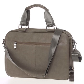 Měkká taška na spisy a notebook tmavá taupe - Bellugio Maris