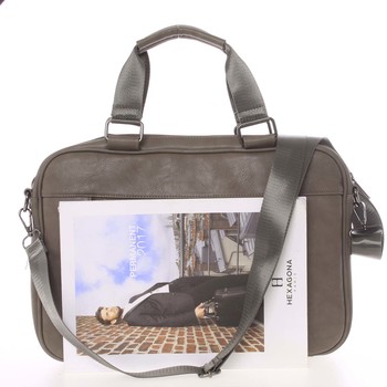 Měkká taška na spisy a notebook tmavá taupe - Bellugio Maris