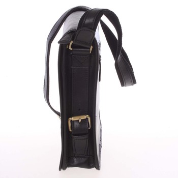 Pánská kožená taška přes rameno černá - Gerard Henon Bugros