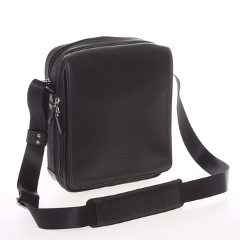 Pánská kožená taška přes rameno na doklady černá - Gerard Henon Sheldon