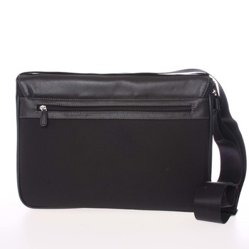 Velká pánska kožená taška přes rameno černá - Gerard Henon Mentor