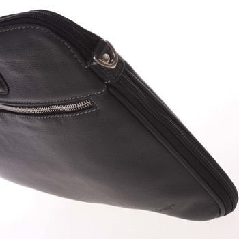 Luxusní kožená taška přes rameno černá - Gerard Henon Garron