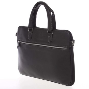 Luxusní kožená taška přes rameno černá - Gerard Henon Garron