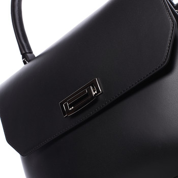 Originální hladká černá dámská kabelka do ruky - ItalY Neola