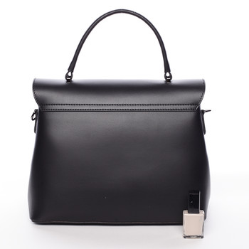 Originální hladká černá dámská kabelka do ruky - ItalY Neola